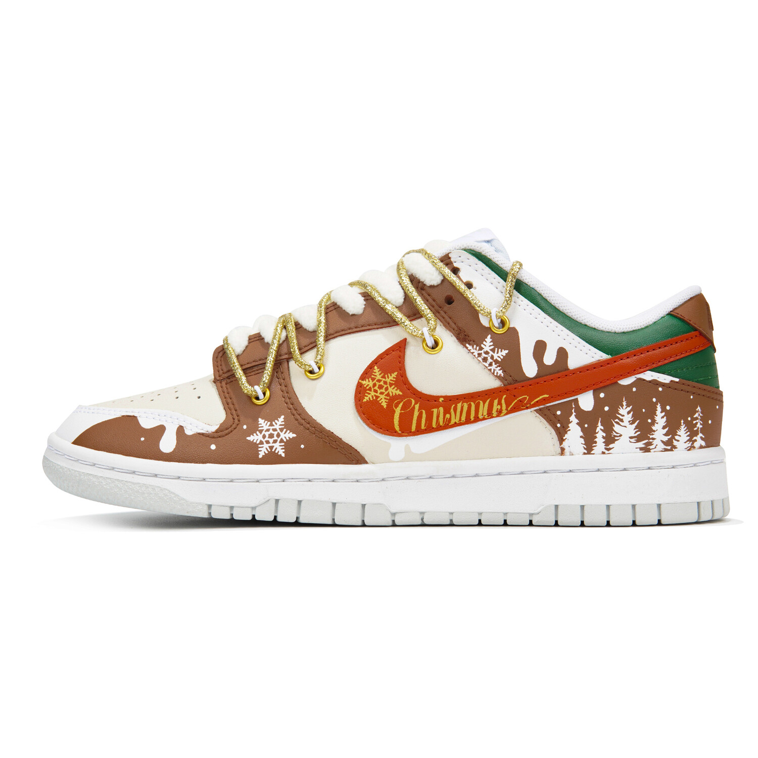

Кроссовки Nike Dunk Skateboard Shoes Women's Low-Top Beige Brown