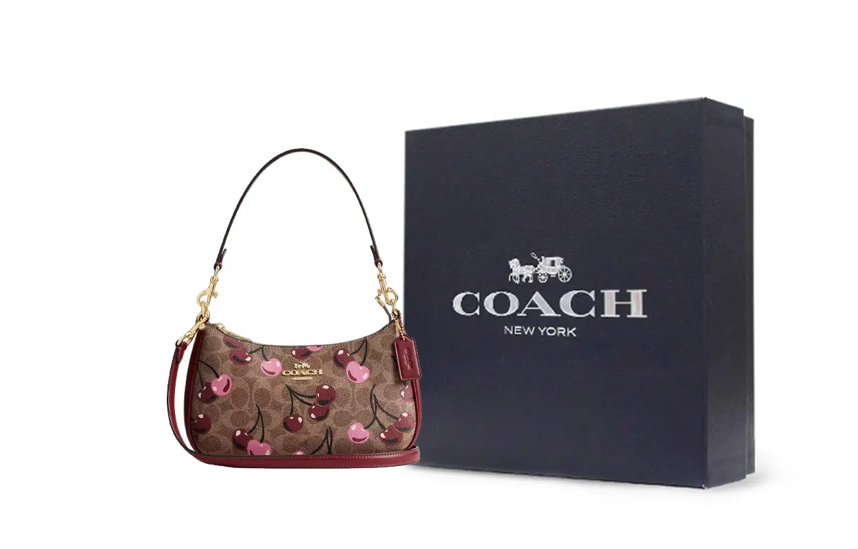

COACH Терри Тканевая Сумка Через Плечо Средний Размер Женская Золотая Коричневая Умбра Мультиколор