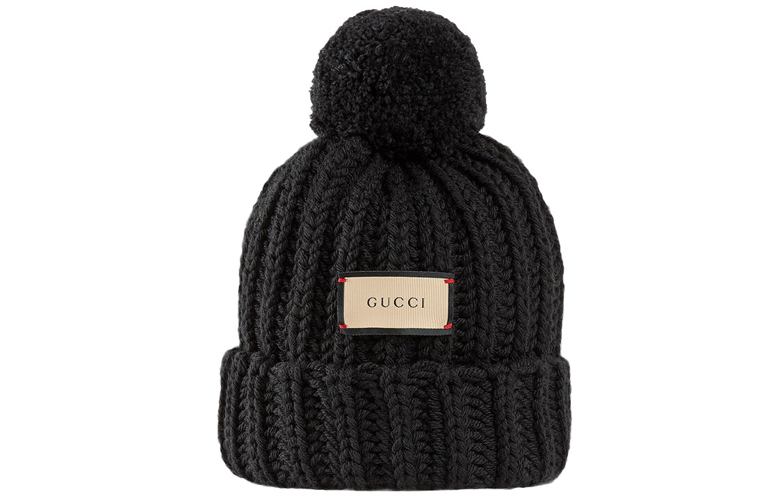 

Шапка Gucci с логотипом, черный