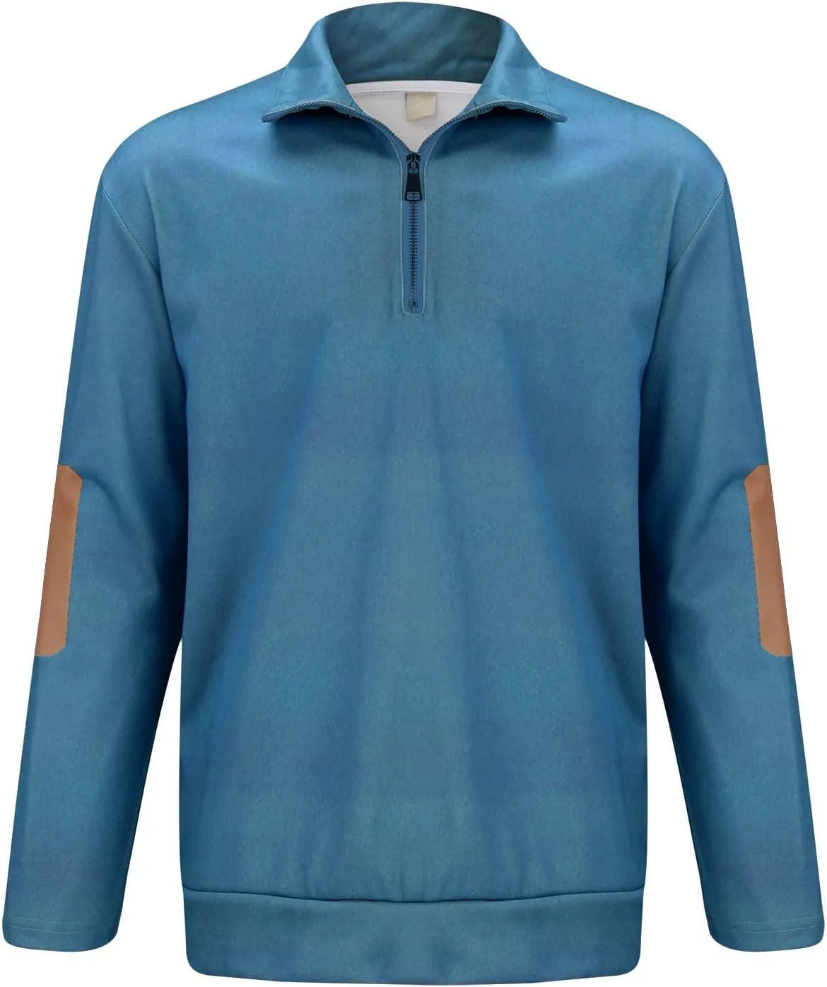 

Толстовка-полузип для мужчин с длинным рукавом из вафельной ткани