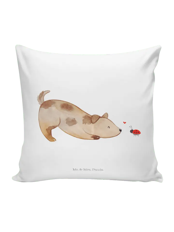

Подушка Mr & Mrs Panda 40x40 Hund Marienkäfer, белый