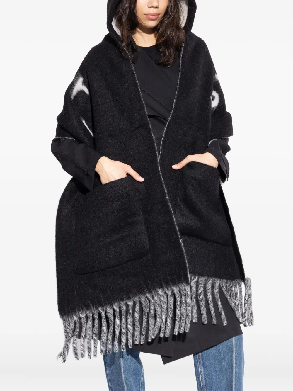 

Шарф с логотипом Burberry, черный