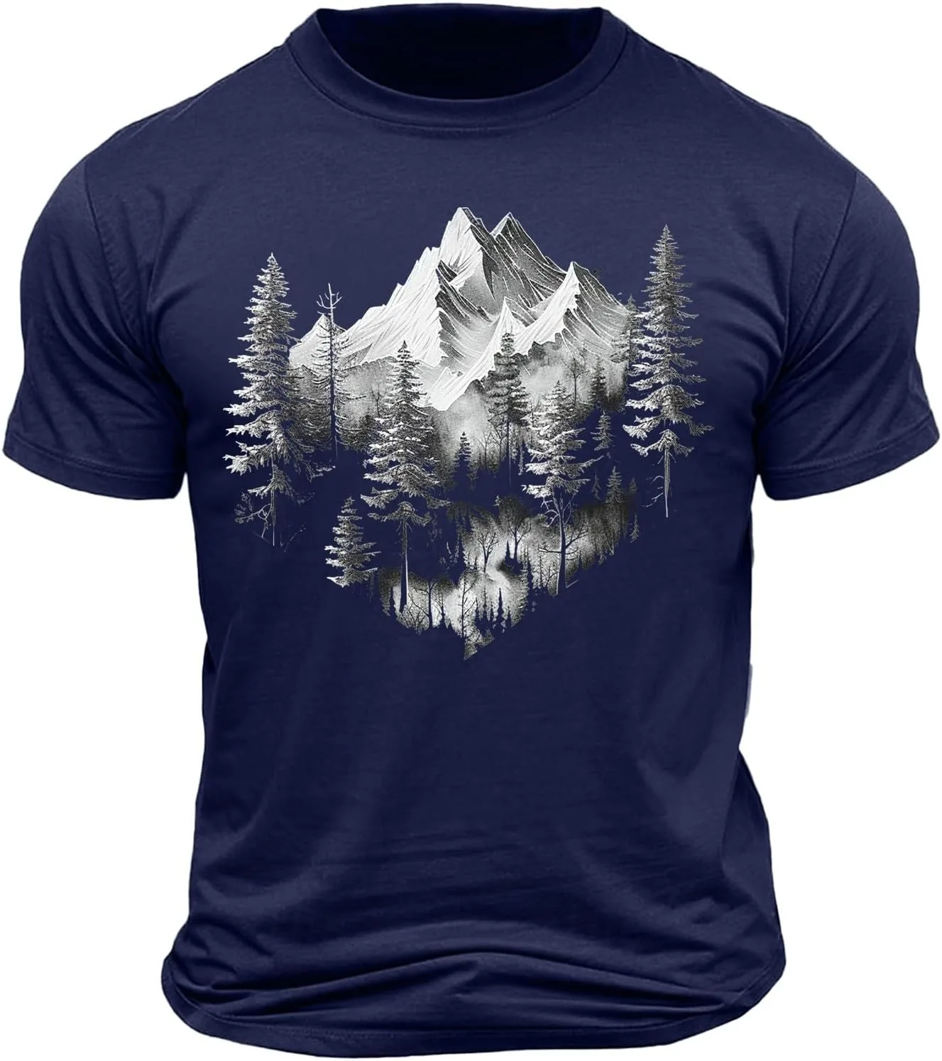 

Мужская футболка с горным принтом, короткий рукав, для походов biqikav