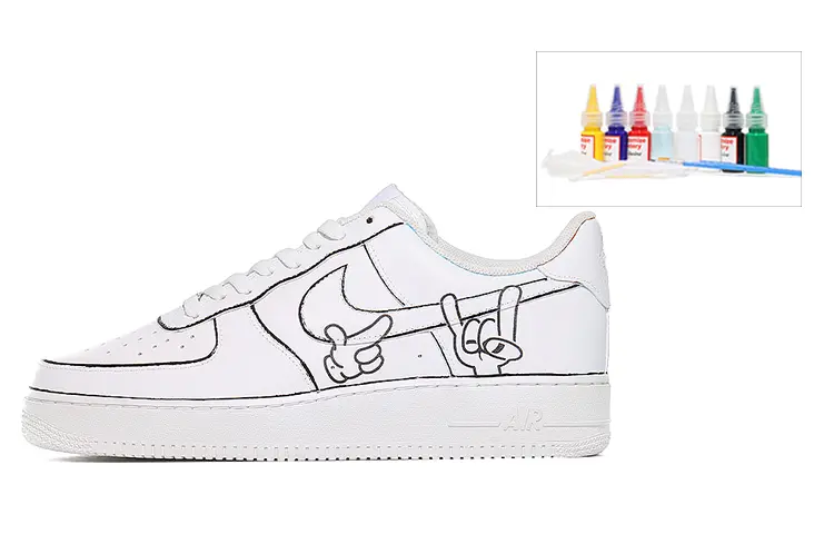 

Кроссовки Nike Air Force 1 Skateboard Shoes Men Low-Top White Black, Белый, Кроссовки Nike Air Force 1 Skateboard Shoes Men Low-Top White Black