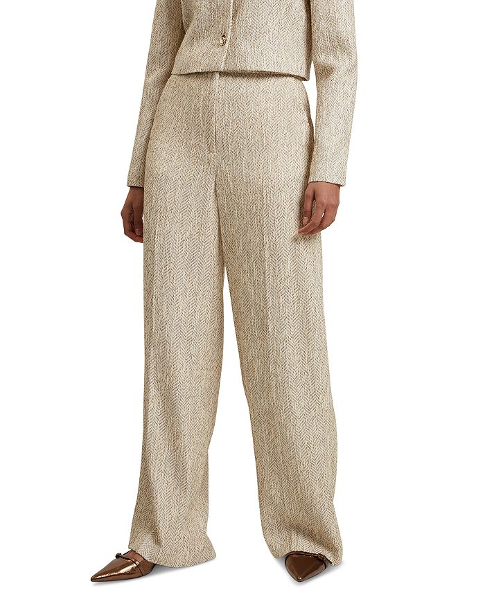 

Широкие брюки Vulpat Boucle Ted Baker, слоновая кость/кремовый
