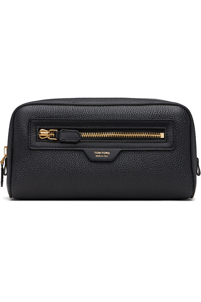 

Элегантный косметичка из зернистой кожи Tom Ford, черный