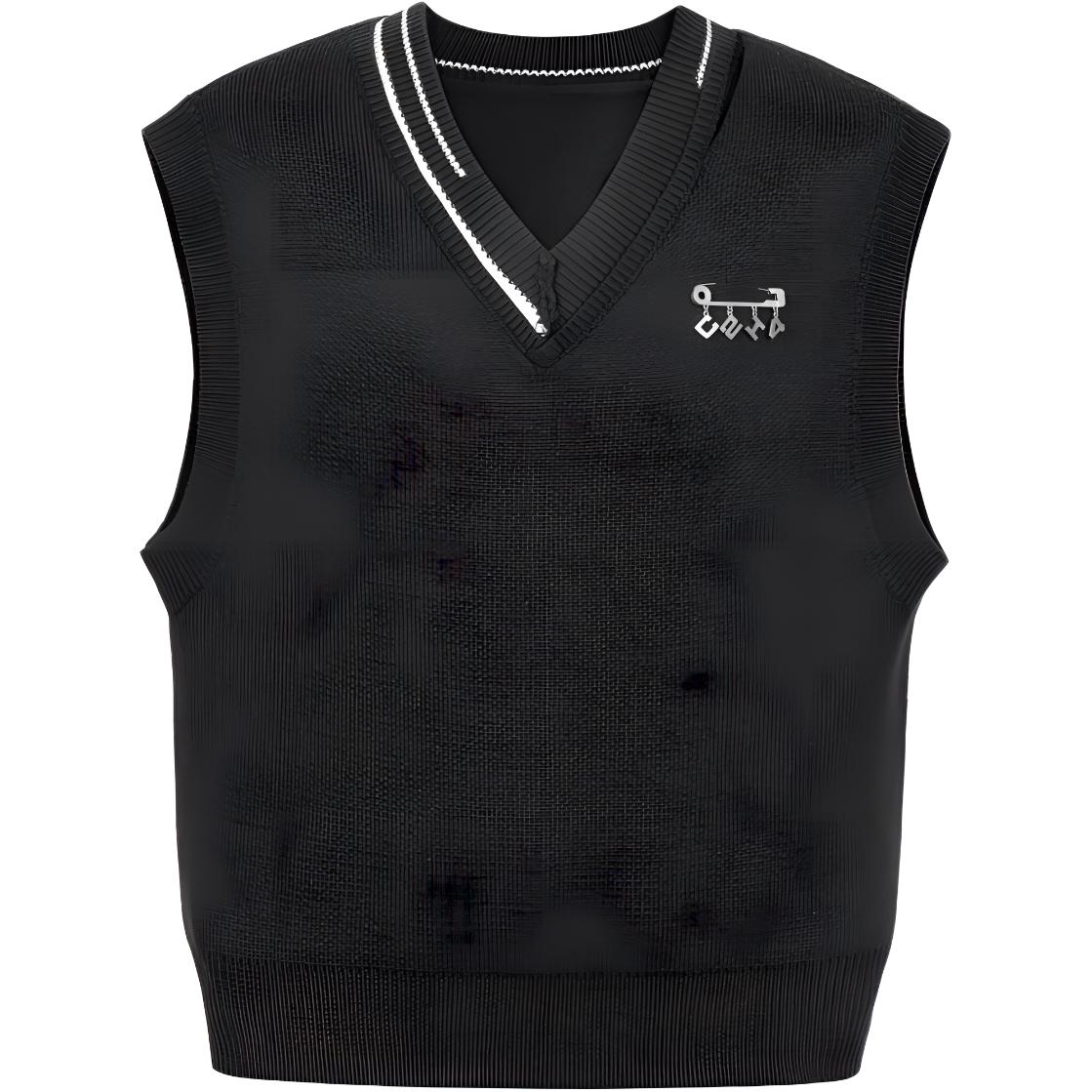 

Вытянутый майка-безрукавка V-образного выреза C2H4, черный