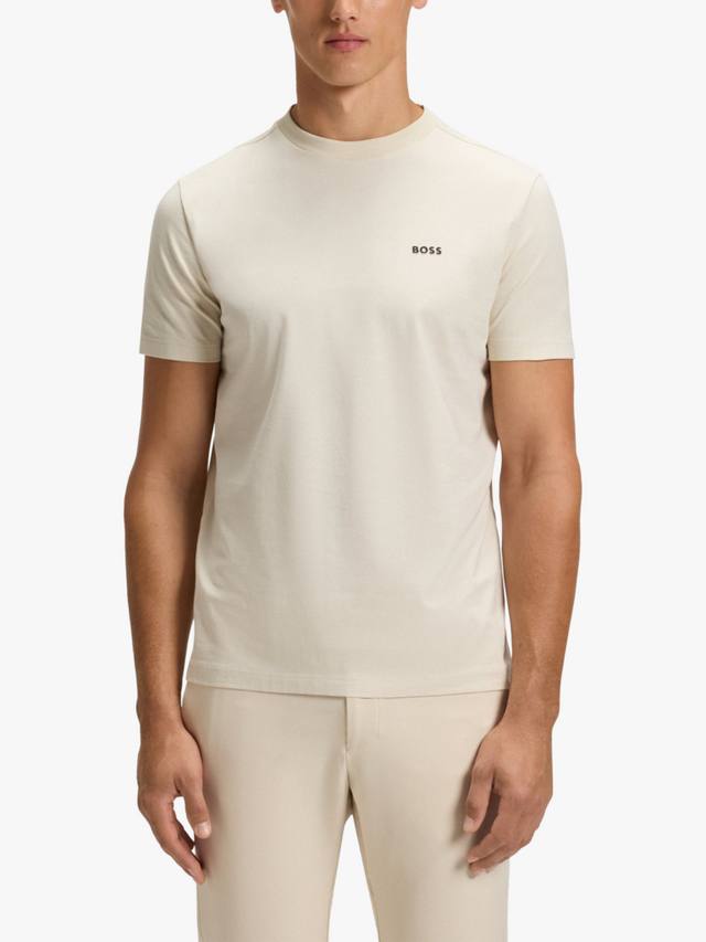 

Футболка BOSS с круглым вырезом из хлопковой смеси HUGO BOSS, Open White