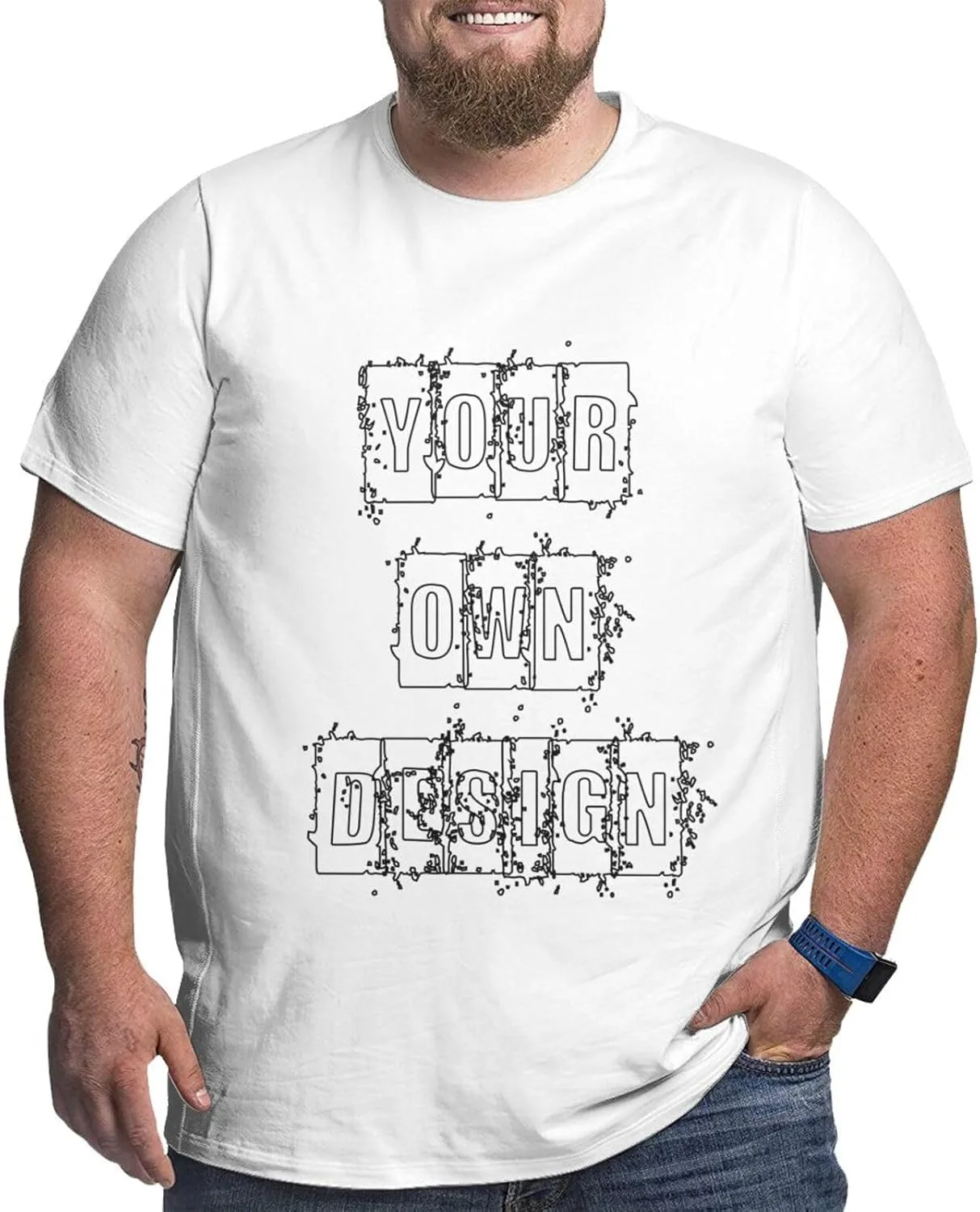 

Футболка Big Tall Custom Shirt, хлопок, короткий рукав