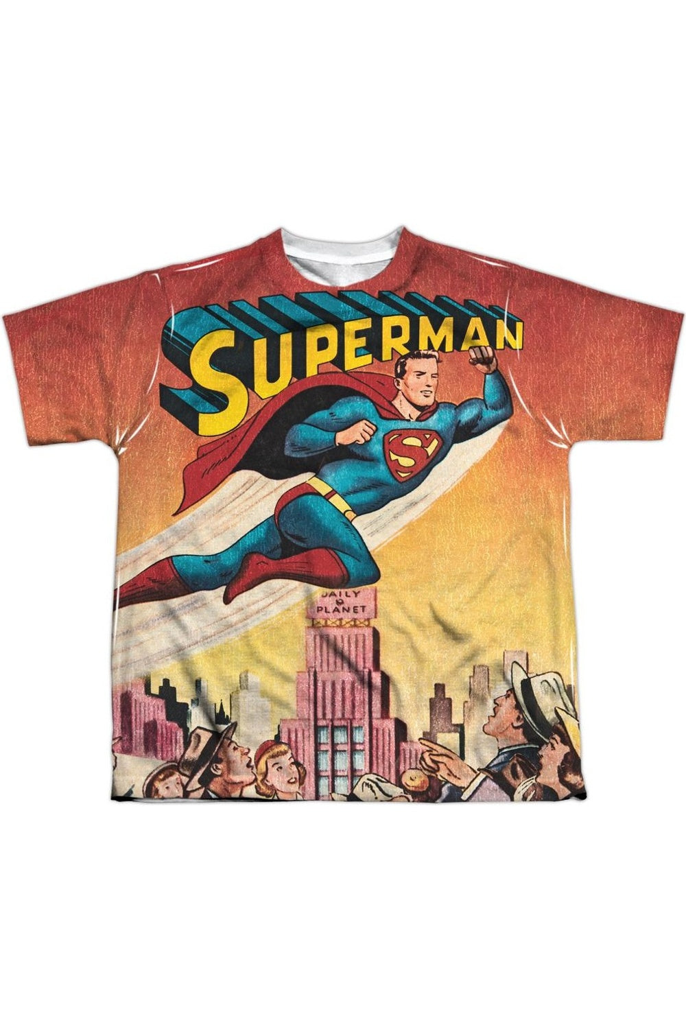 

Футболка с коротким рукавом для мальчиков Superman City Flying Gildan, белый