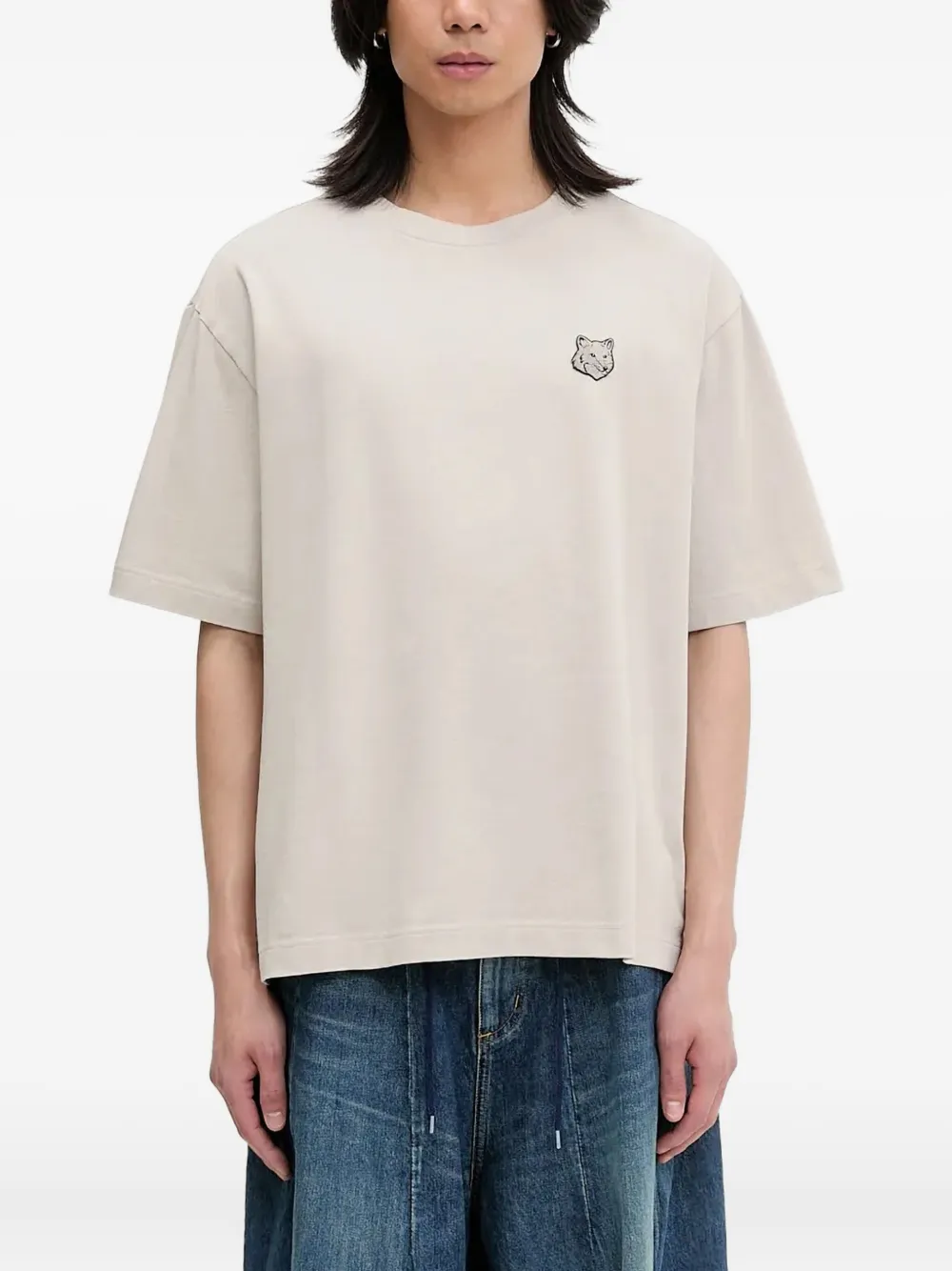 

Футболка с аппликацией Bold Fox Maison Kitsuné, нейтральный