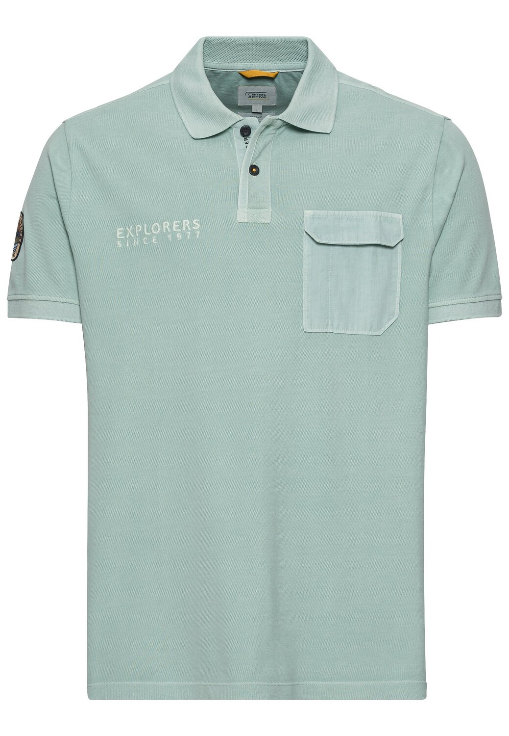 

Поло Camel Active Piqué aus zertifiziertem Organic Cotton, зеленый