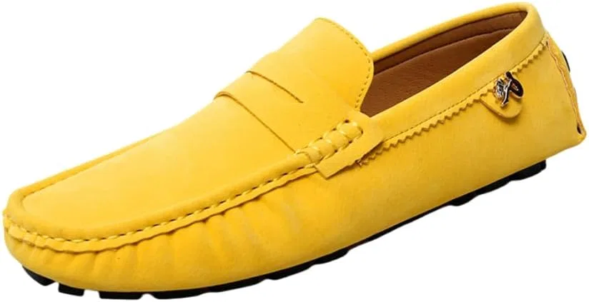 Лоферы мокасины Penny Loafer Shoes, Driving Shoes, Comfy Non-Slip Slip On Shoes, Men's Footwear, All Seasons, желтый Hhhchpm