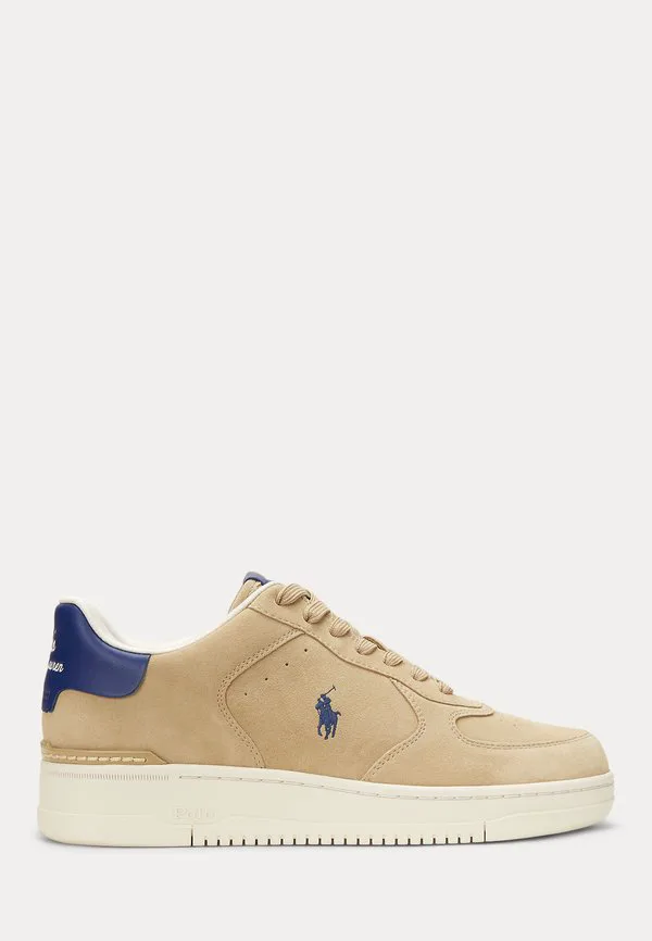 Замшевые кроссовки masters court Polo Ralph Lauren, Bone/Light Navy