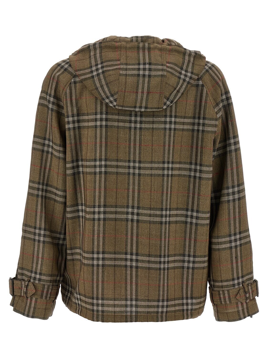 Рубашка BURBERRY Многослойная, клетка с капюшоном, мультиколор — фото 2