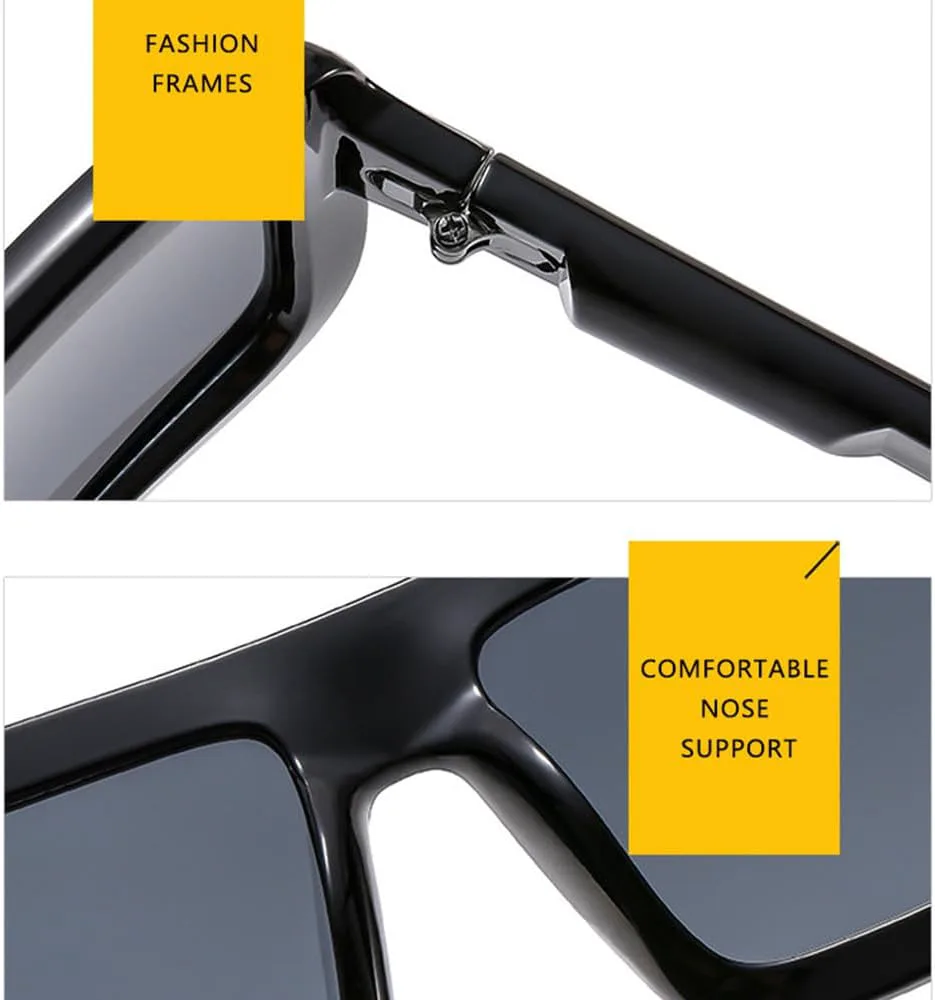 

Цветные надувные солнцезащитные очки в большой оправе для женщин, модные уличные фотоочки, ветрозащитные очки для мужчин, для езды на мотоцикле HVTVTLA, Black Clear