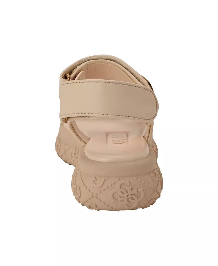 Женские сандалии Lanara Strappy Sport Quattro G Platform Footbed GUESS, слоновая кость/кремовый — фото 3