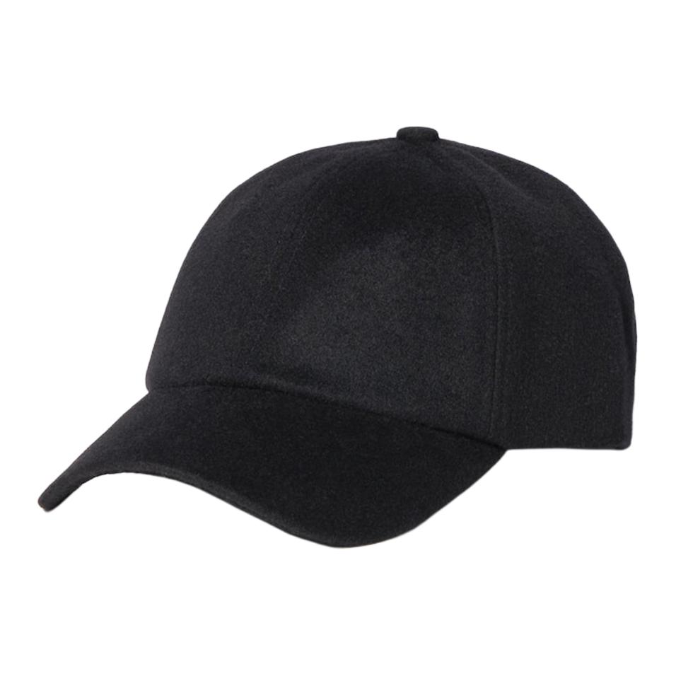 

UNIQLO Бейсболка из овечьей шерсти полиэстера и искусственной кожи унисекс черная темно-серая, 09 Black