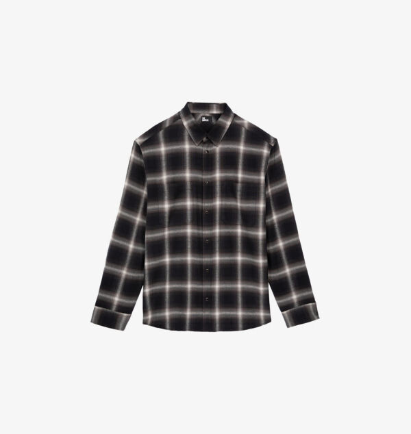 

Рубашка свободного кроя из хлопка в клетку The Kooples, белый