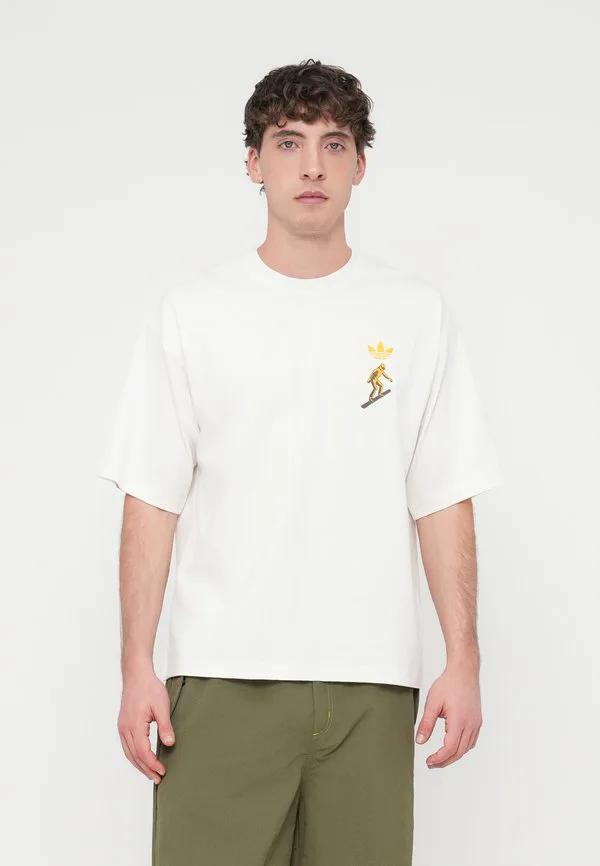 Футболка унисекс с принтом лыжного клуба Adidas Originals, Core White — фото 2
