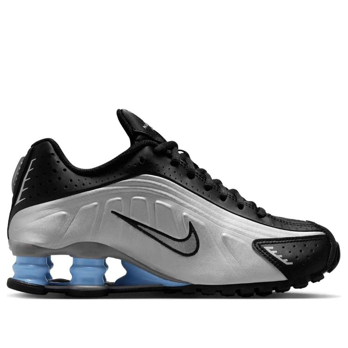 Кроссовки (GS) Nike Shox R4 'Metallic Silver Black Psychic Blue' — фото 2