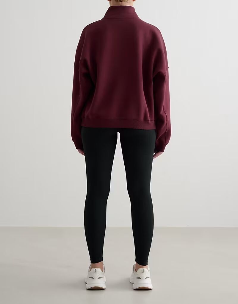 

Учебный свитер Cherry с короткой молнией вишневого цвета Aim'N