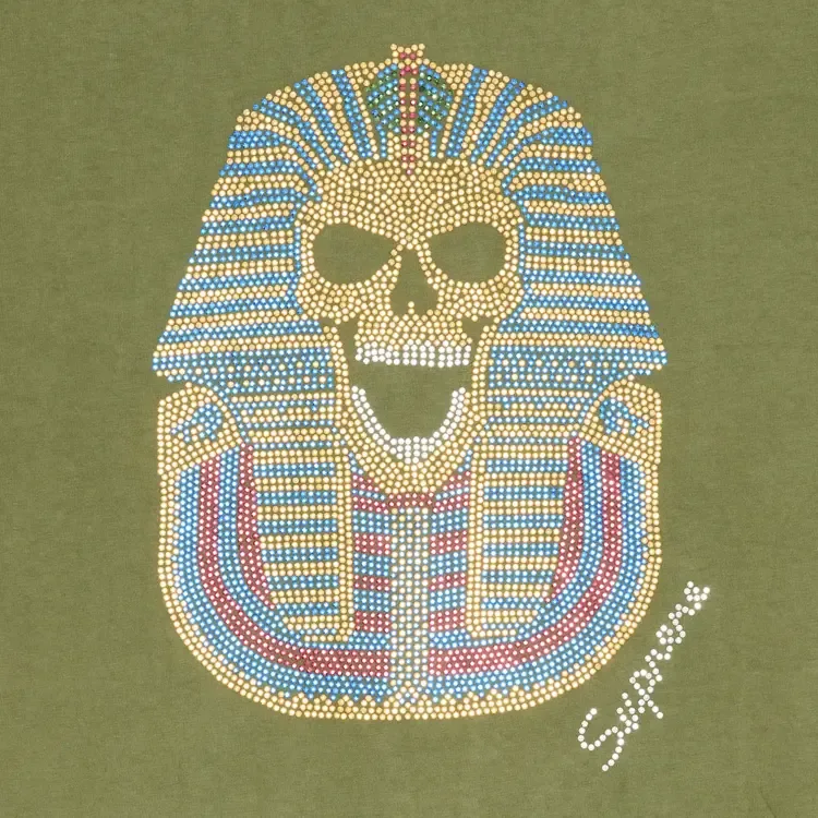 Футболка Supreme King Tut с коротким рукавом, цвет «Оливковый» — фото 2