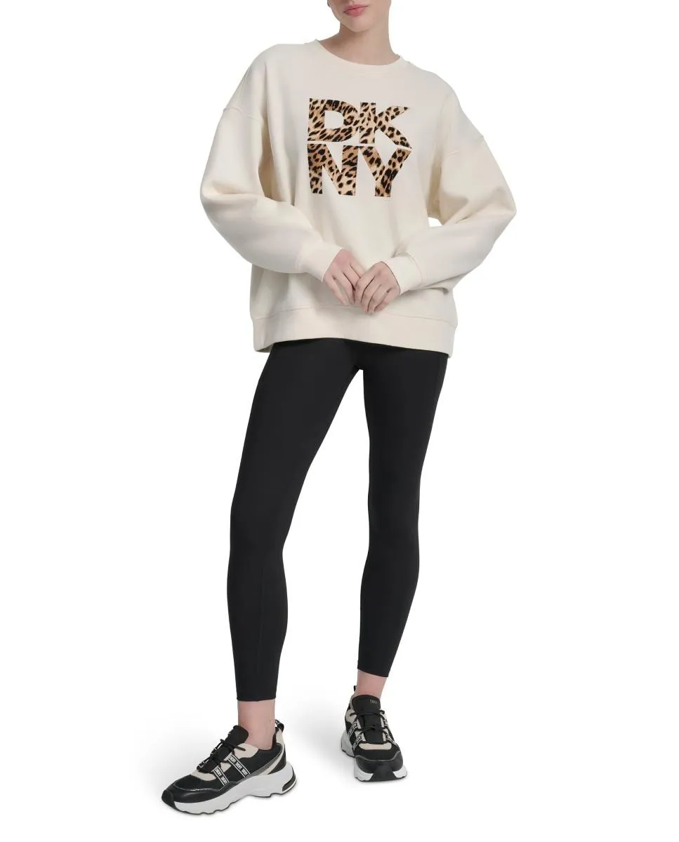 

Толстовка с логотипом для женщин Dkny Jeans, светло-бежевый