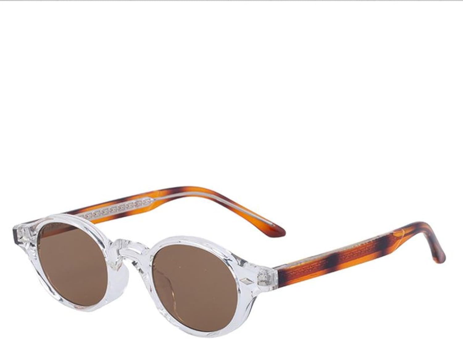 

Солнцезащитные очки в тонкой круглой оправе для мужчин и женщин, роскошные, в стиле стимпанк, для вождения, отдыха на природе, ретро-панк, с защитой от УФ-излучения UV400 TVTBBVV, C3transparentbrown