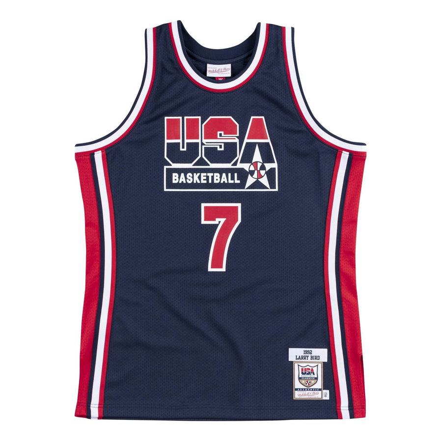 

Джерси Mitchell & Ness Larry Bird Team USA 1992 Jersey #7, темно-синий
