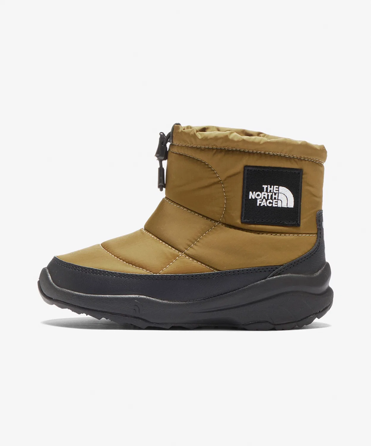 Детские снежные ботинки The North Face K NUPTSE BOOTIE LOGO SHORT, 100% переработанный нейлон, утеплитель Thermolite EcoMade, горчичный