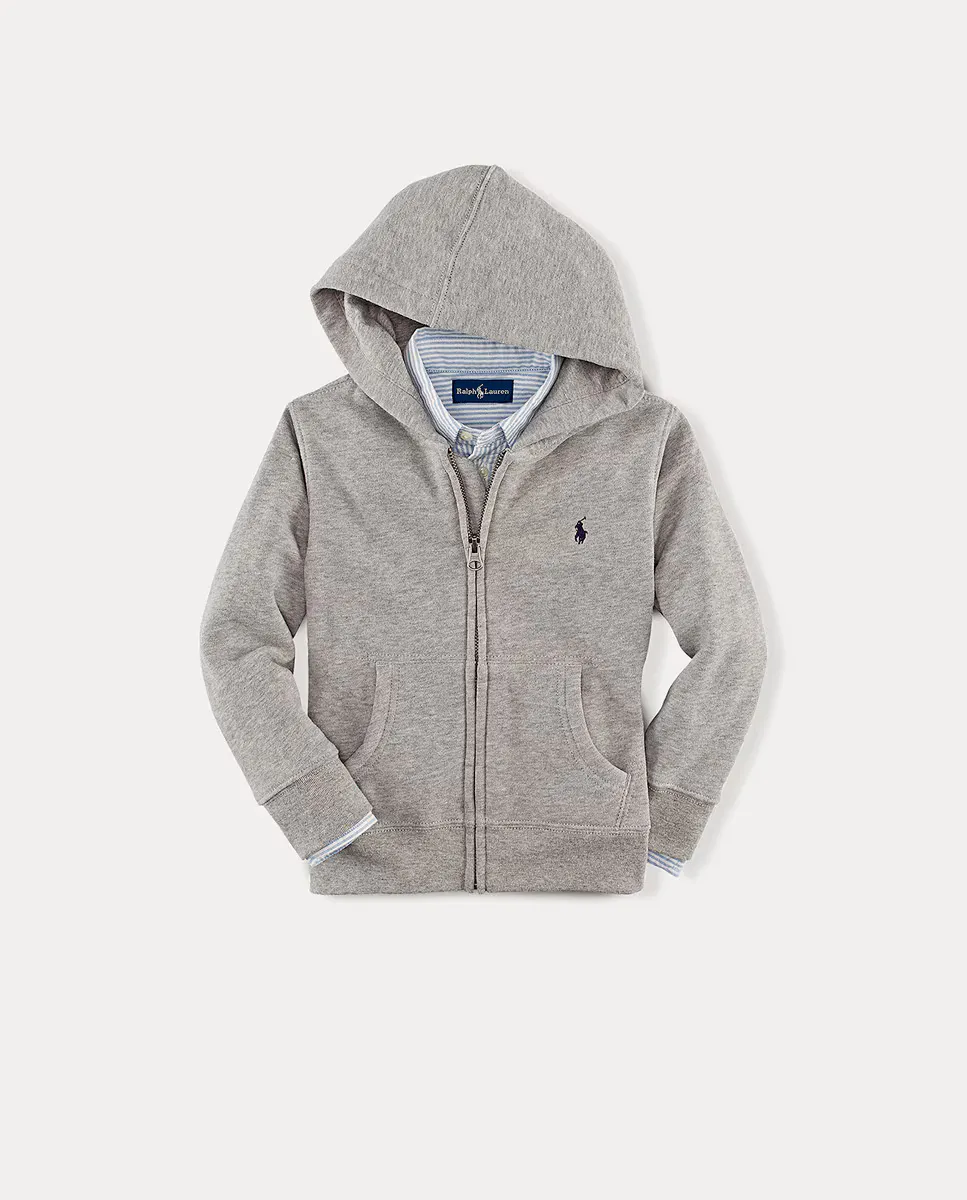 

Толстовка для мальчика на молнии Polo Ralph Lauren, серый