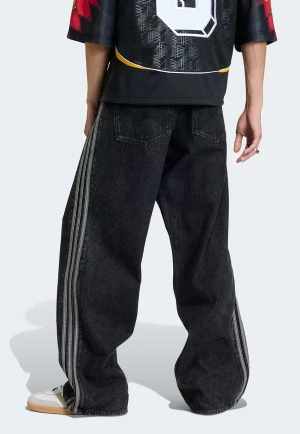 Брюки firebird, джинсы свободного кроя Adidas Originals, True Black Denim — фото 2