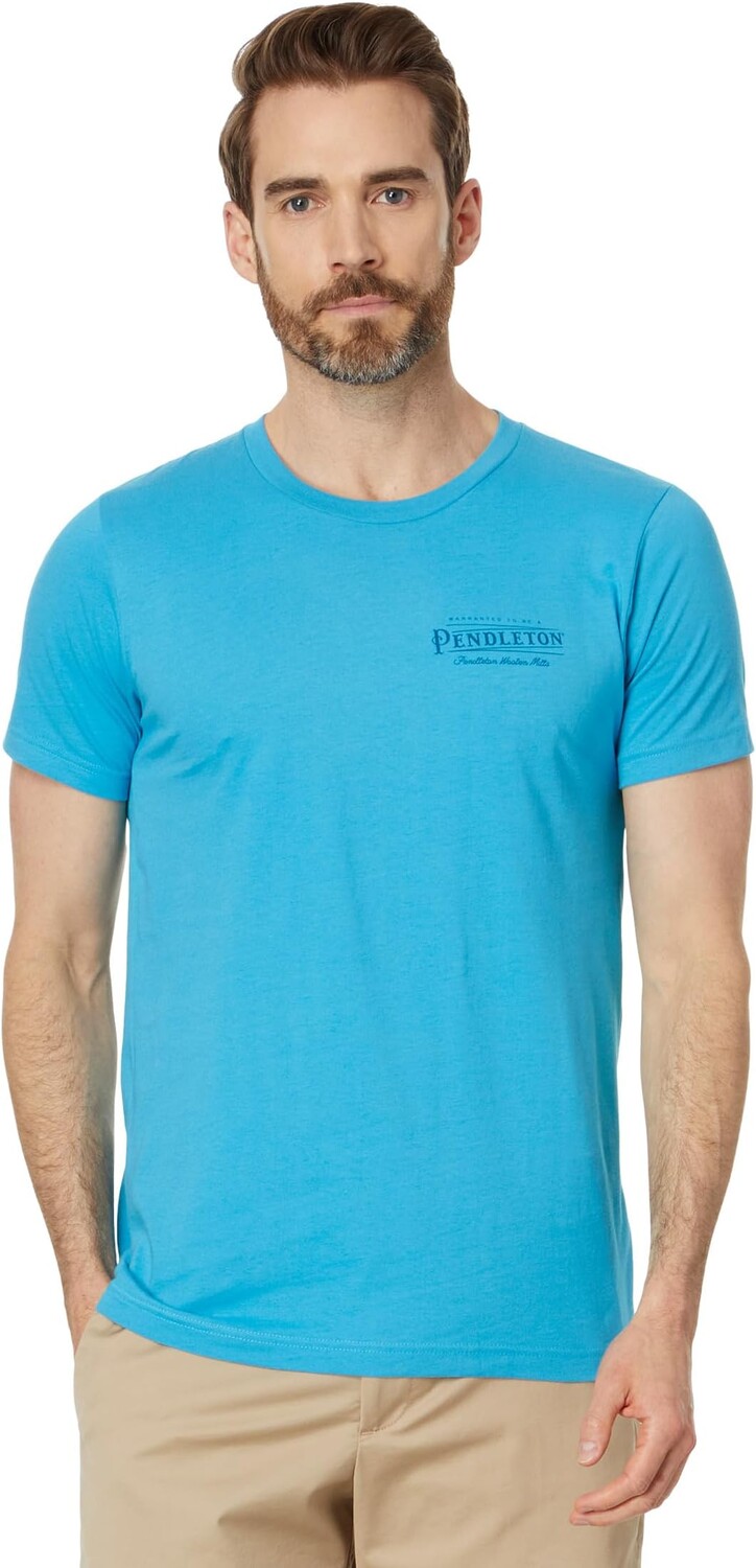 

Футболка Pendleton Vintage Logo Graphic Tee, цвет Aqua/Teal