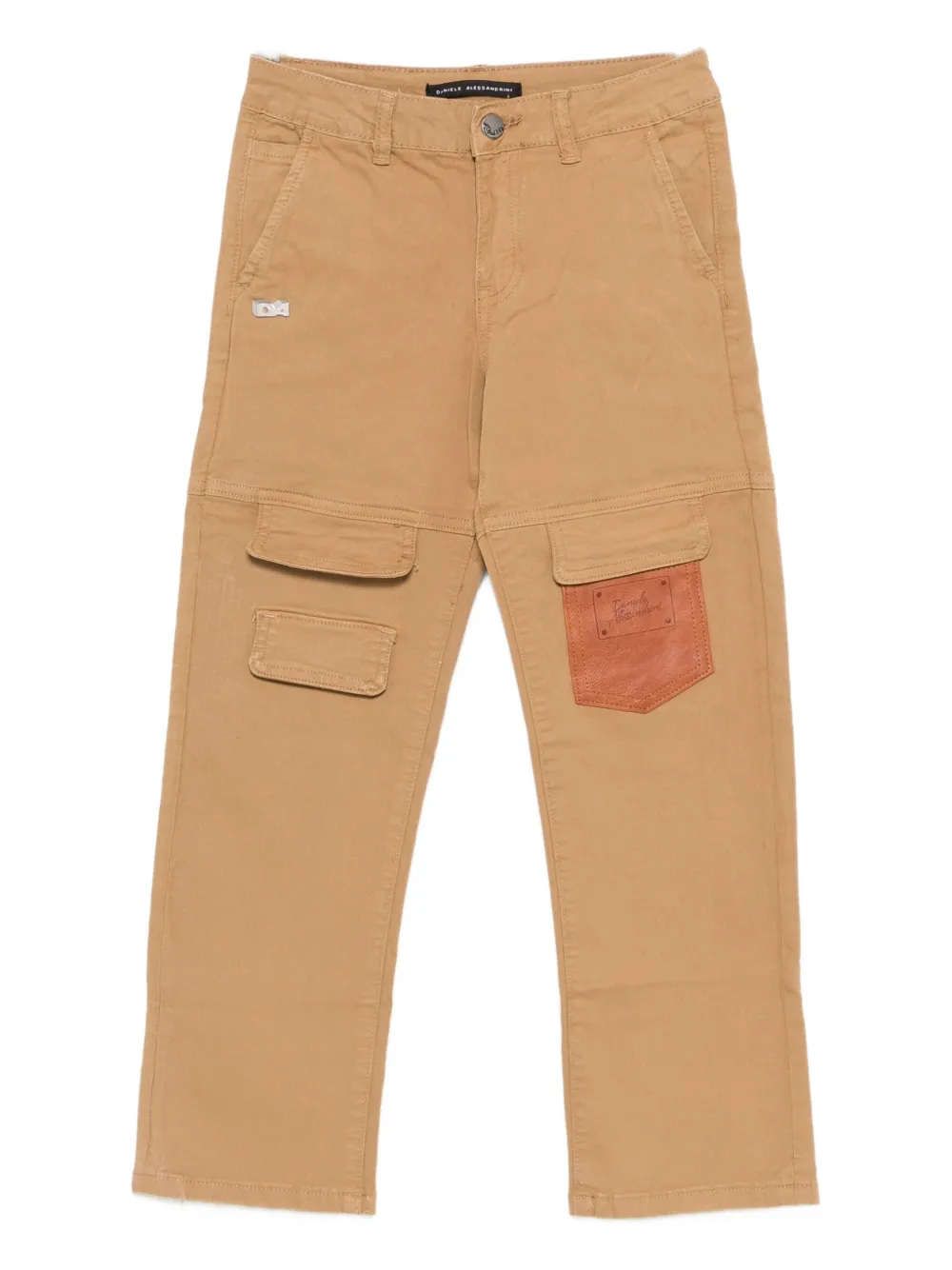 

Брюки-карго с нашивкой-логотипом Daniele Alessandrini Kids, коричневый