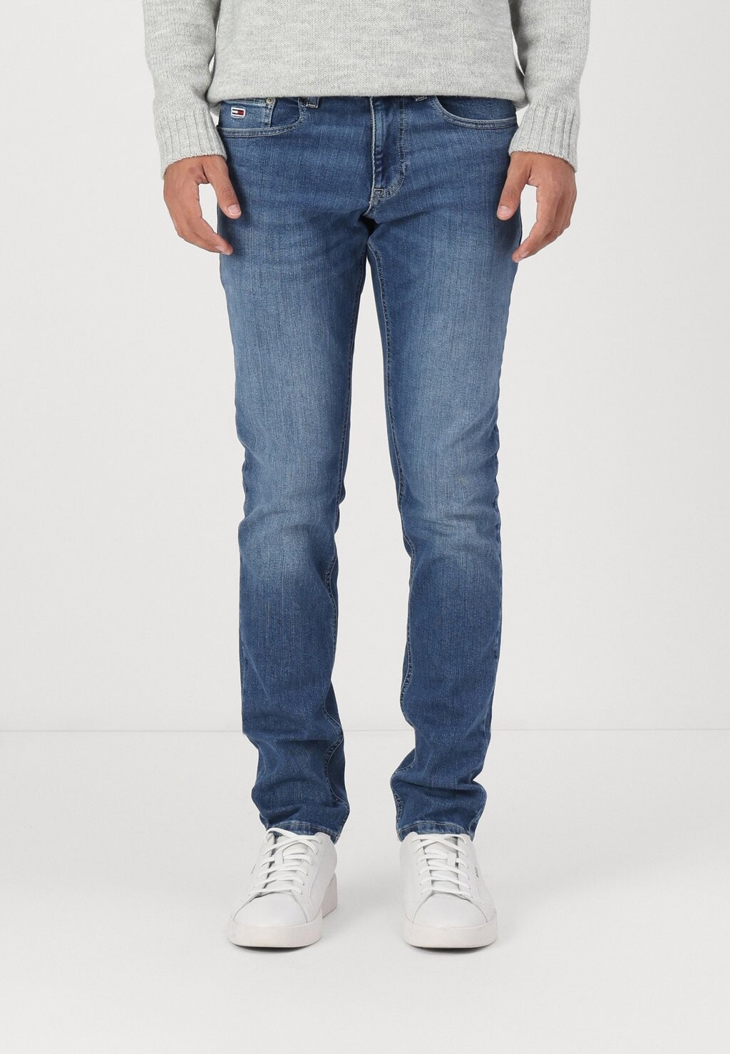 Джинсы облегающего кроя SCANTON  Tommy Jeans, синий деним — фото 3