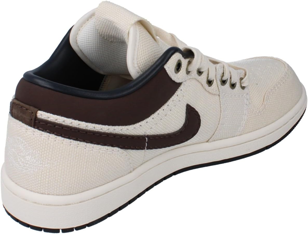 Мужские кроссовки Nike Air Jordan 1 Retro Low OG, слоновая кость/черный/коричневый — фото 3
