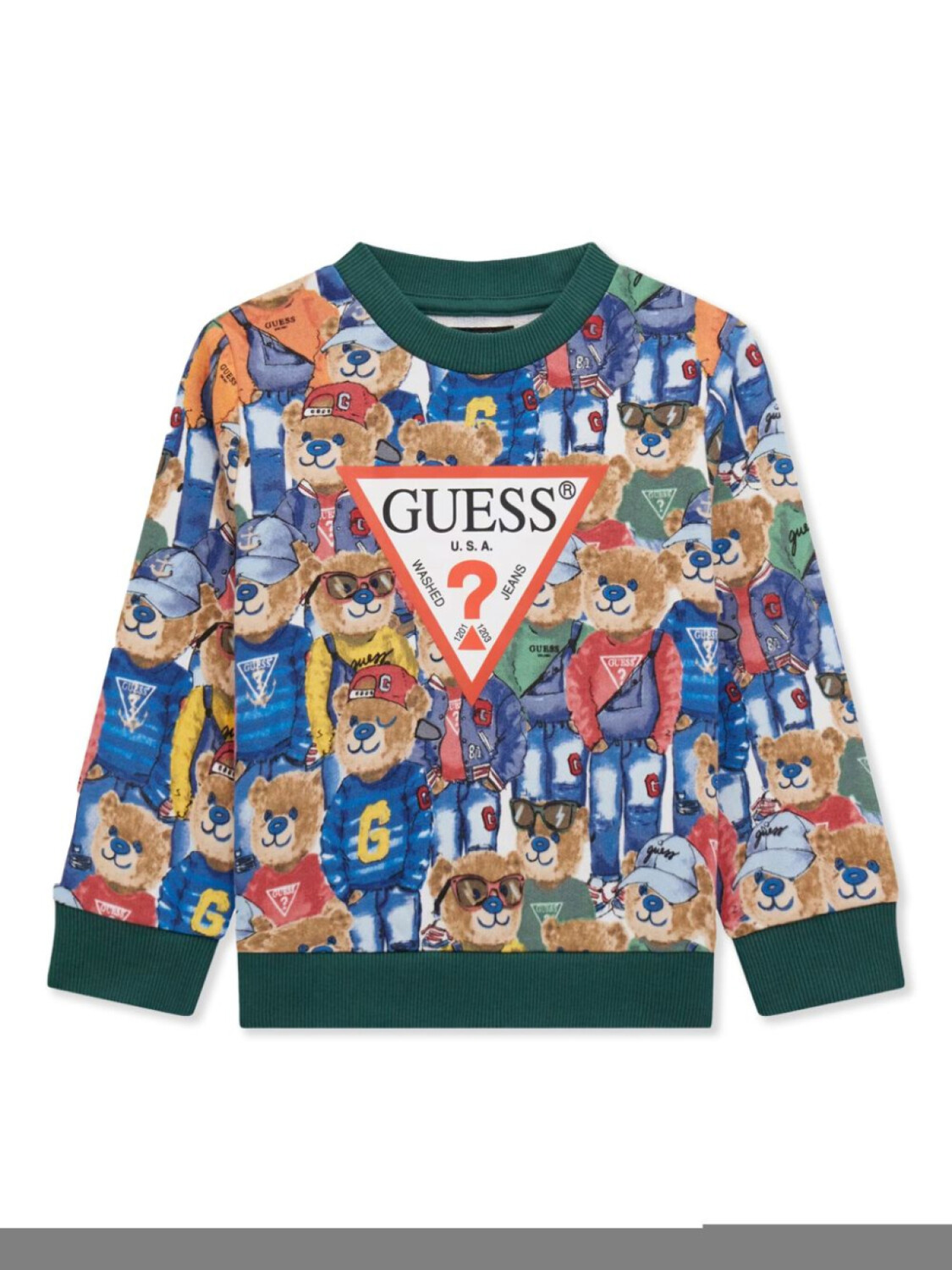 

Guess детский свитшот с рисунком медведя guess kids, зеленый