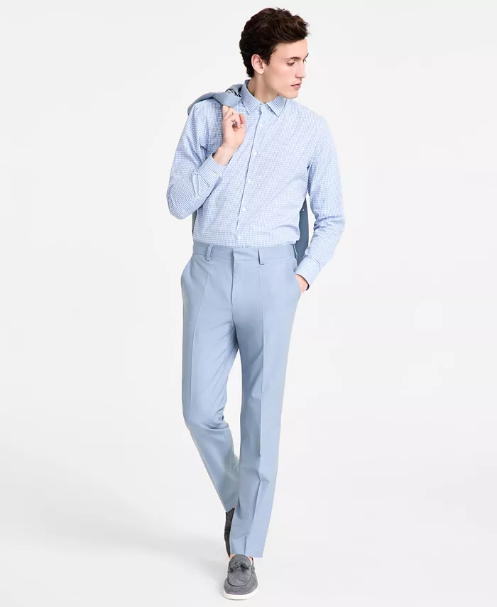 

Мужские классические брюки Modern-Fit из смесовой шерсти Hugo Boss, синий