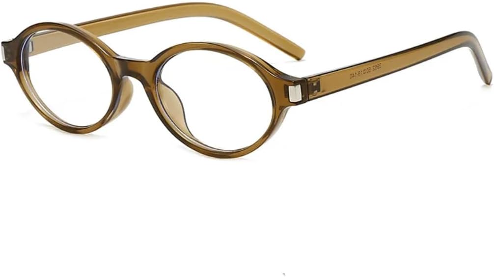 

Солнцезащитные очки для мужчин и женщин - защита UV400 - маленькие овальные, в стиле панк, с леопардовым принтом, синего цвета, для занятий спортом на открытом воздухе и вождения DSVIGF, Tea Green Clear