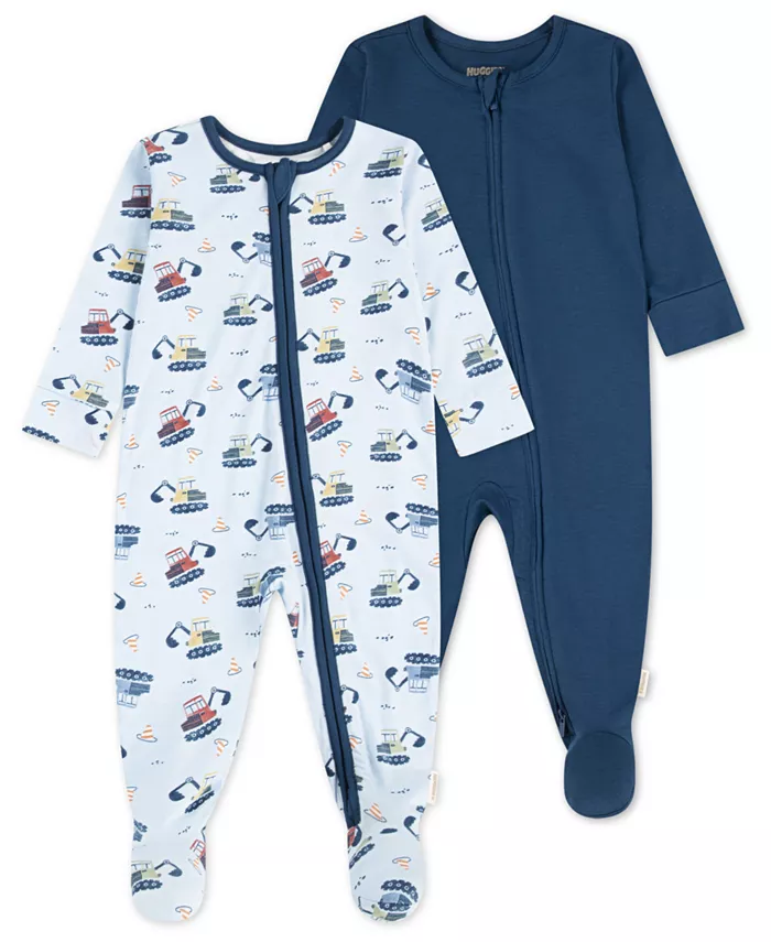 

Комплект из 2 комбинезонов с длинными рукавами и ножками для мальчиков Huggies, синий