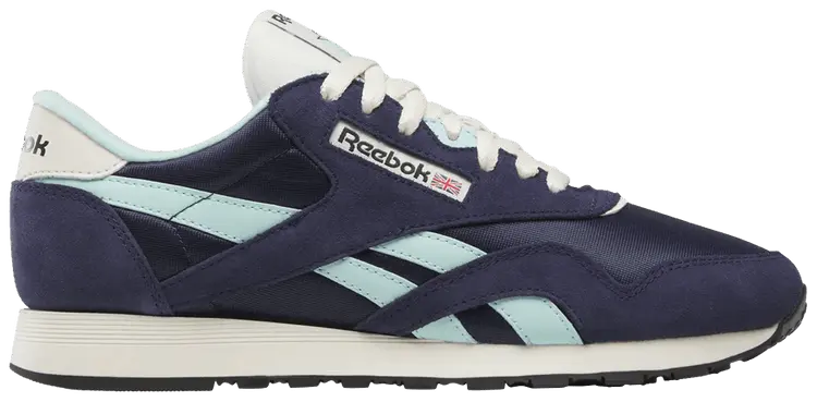 

Кроссовки Reebok Classic Nylon 'Vector Navy Glitch Aqua', синий