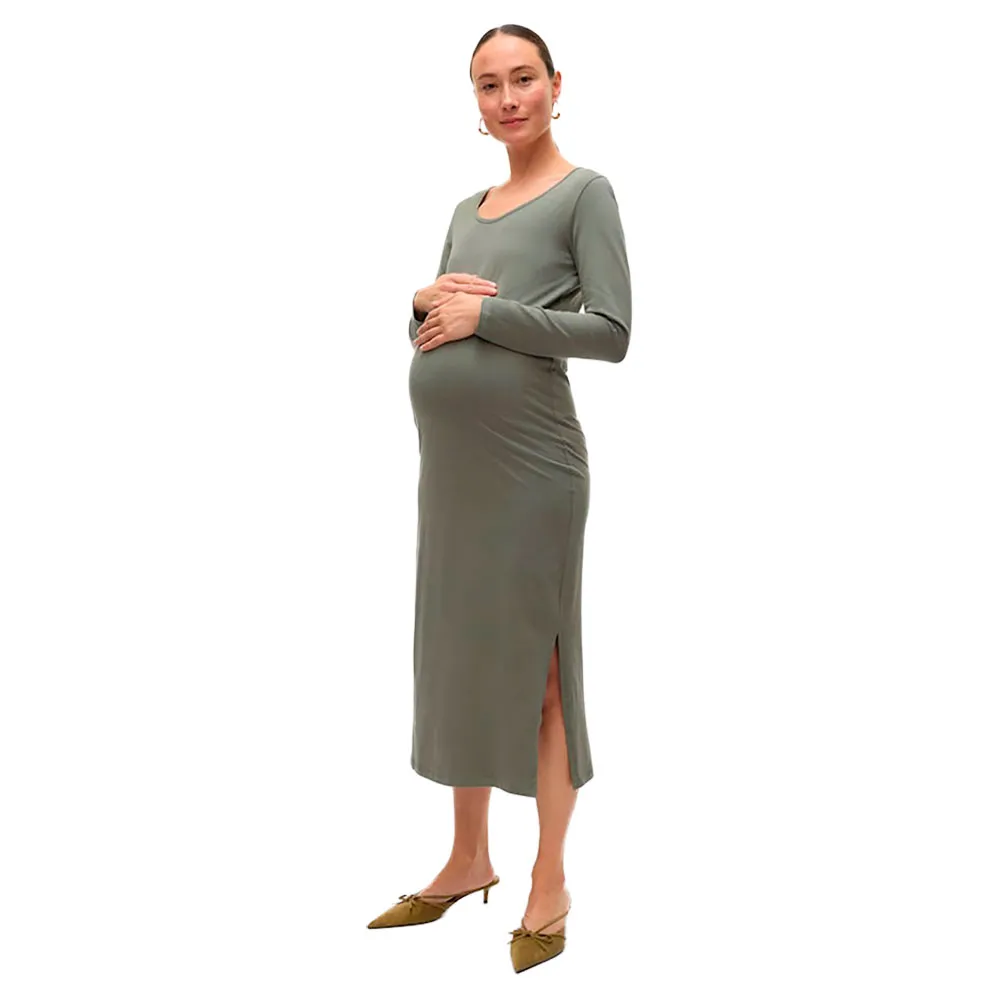 

Платье Mamalicious Eva long sleeve midi, зеленый