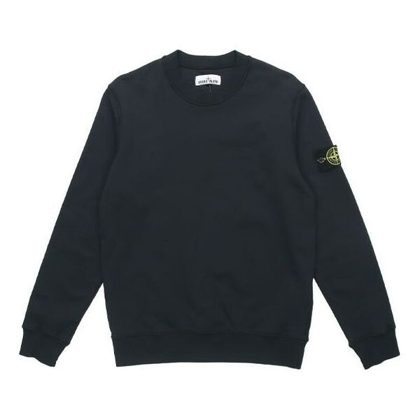 

Толстовка men's garment dyed crew sweat casual navy blue Stone Island, синий