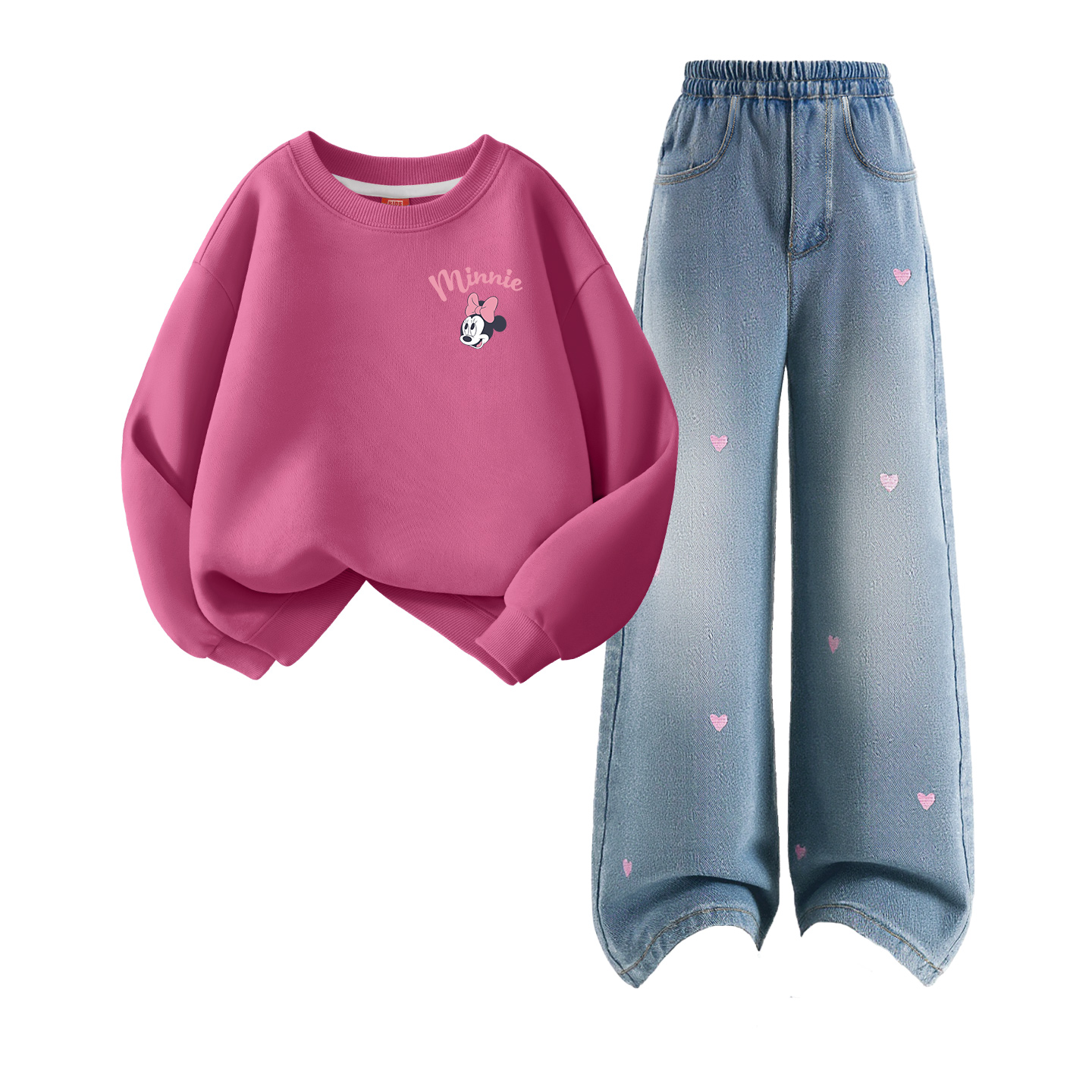 

Детская повседневная спортивная одежда Disney, Di Lift Eye K Berry Red+Solid Color Sea Salt Blue