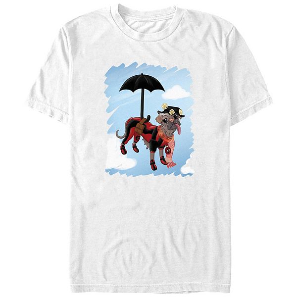 

Футболка с принтом Big & Tall Deadpool & Wolverine Dogpool Puppins Marvel