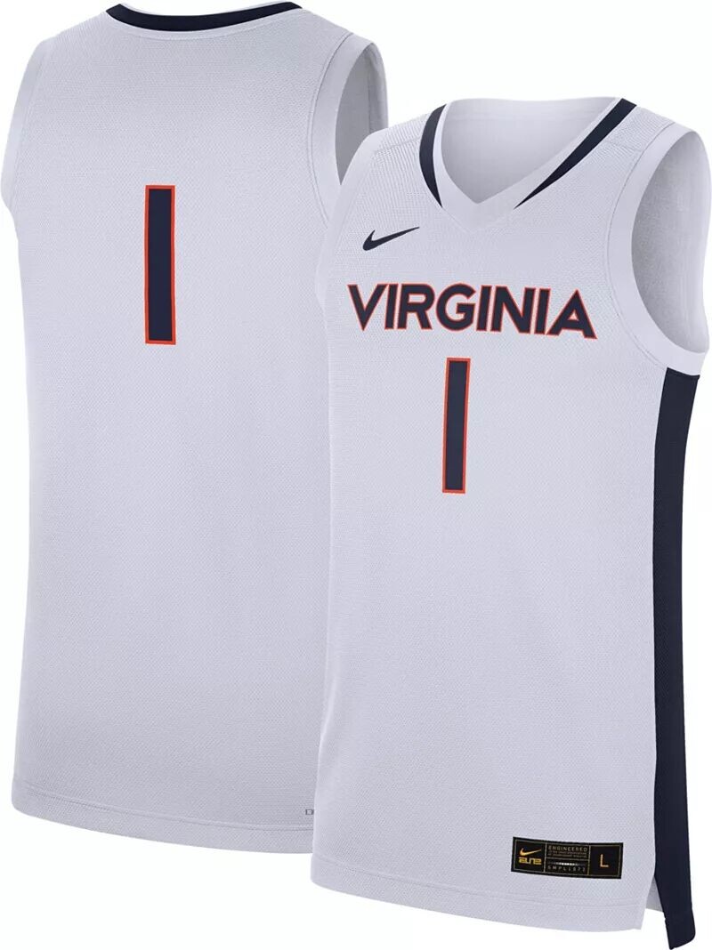 

Мужская белая баскетбольная майка Nike Virginia Cavaliers реплика