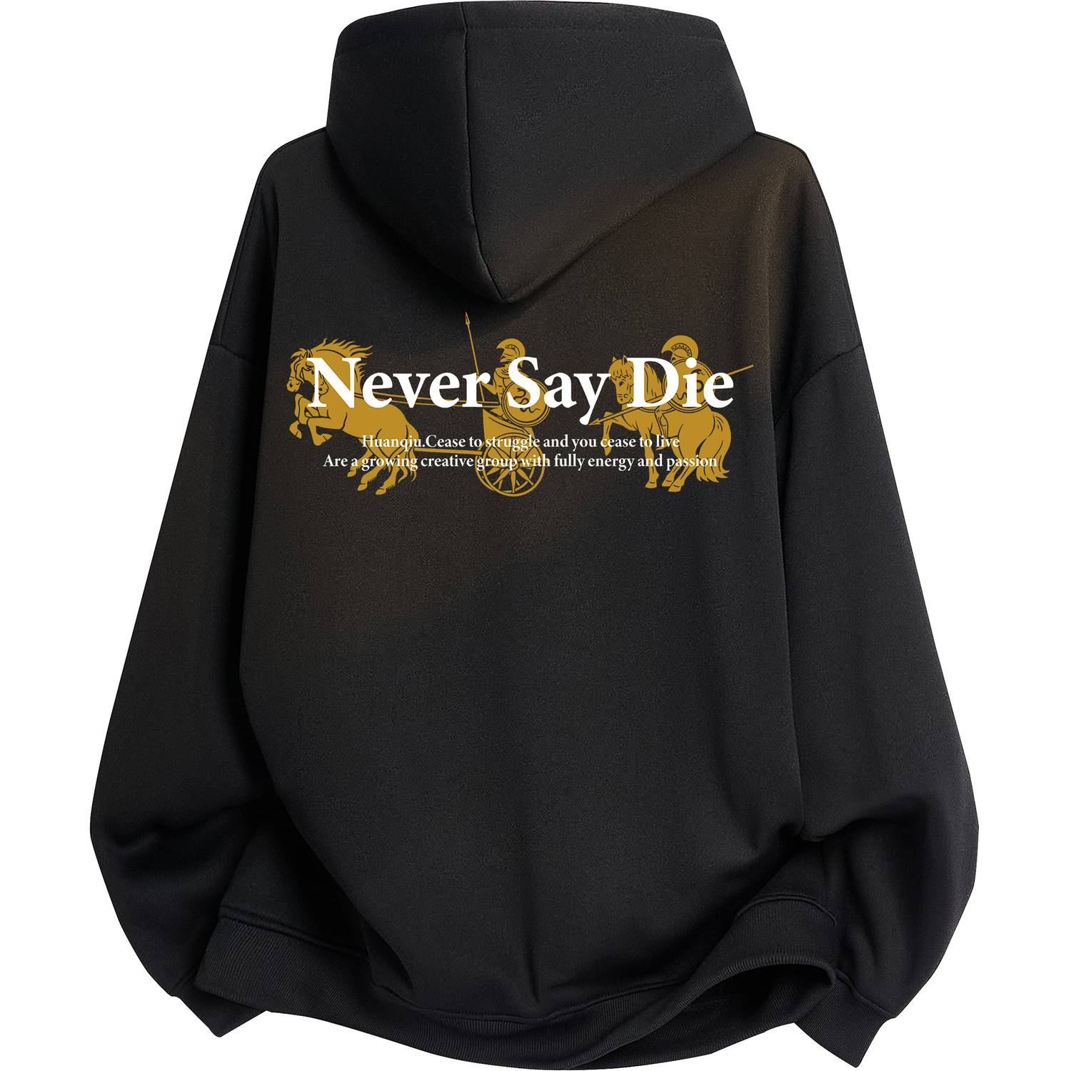 

Толстовка Unisex Hooded Thickened Heavyweight HUANQIU, черный (hat drawstring fleece-lined)