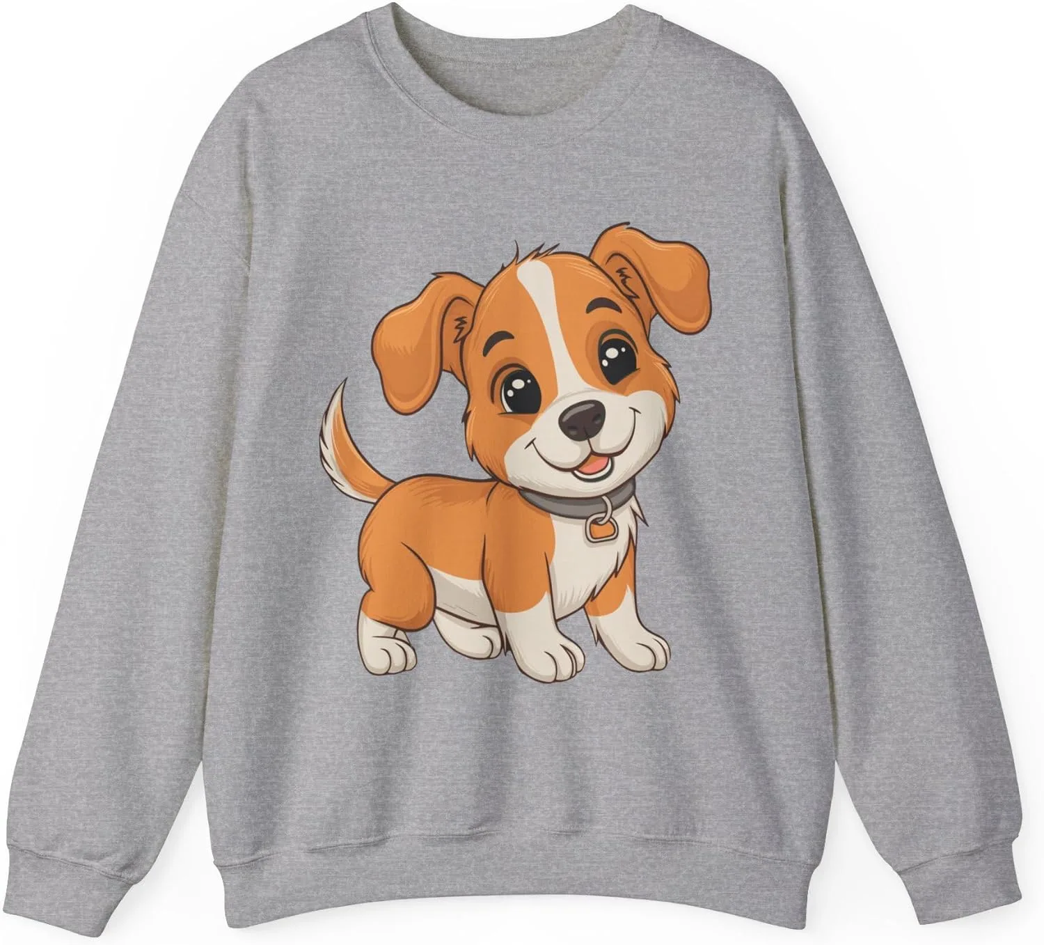 

Свитшот unisex с принтом милой и счастливой собаки Brothers & Sisters Art Works