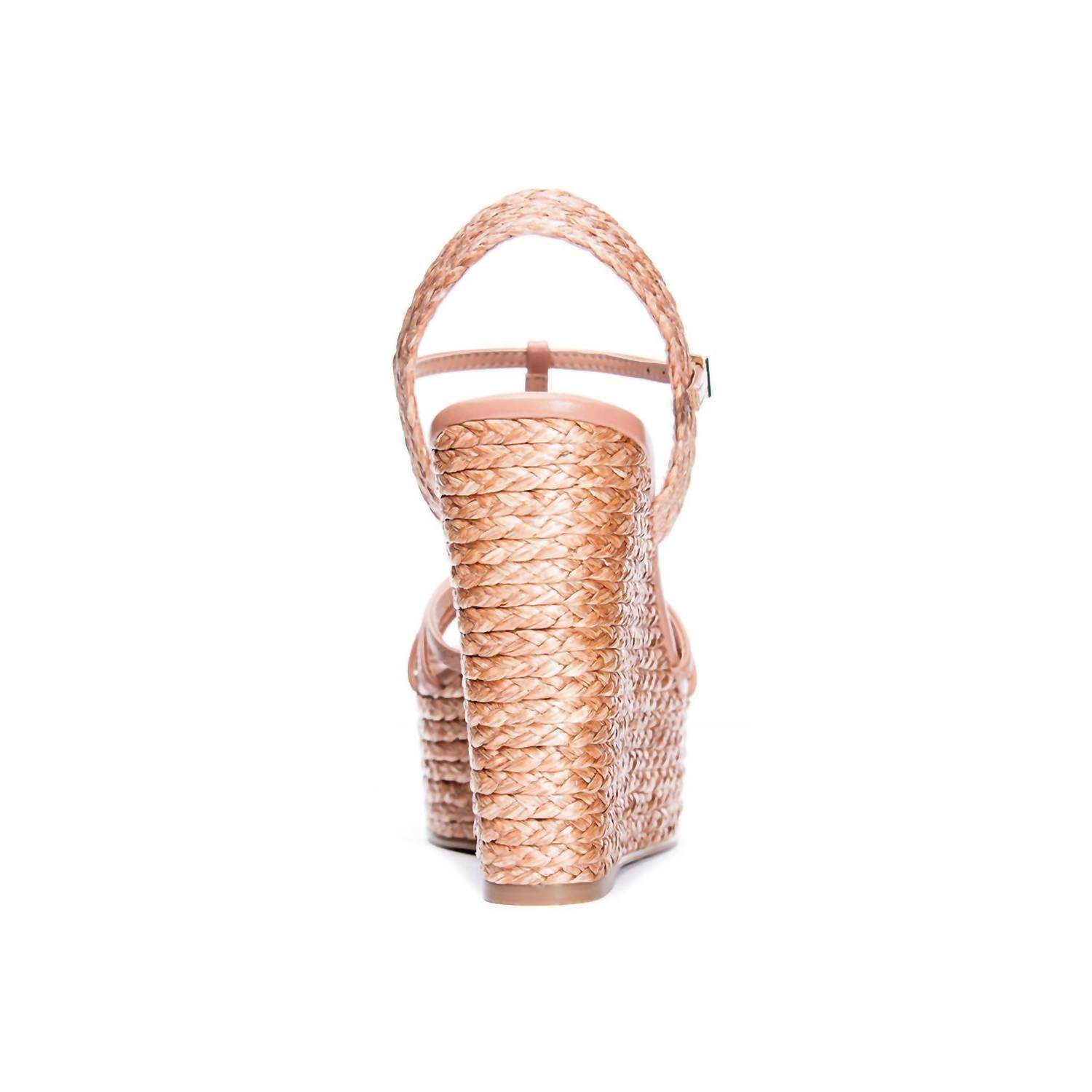 Плетеные босоножки-танкетка Weave Your Way в оттенке нюд CHINESE LAUNDRY, Nude — фото 4